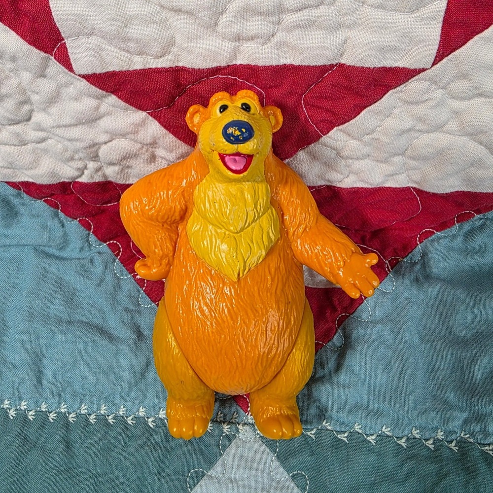 Jim Henson Bear in the Big Blue House Action Figure Orange Vintage PVC Toy